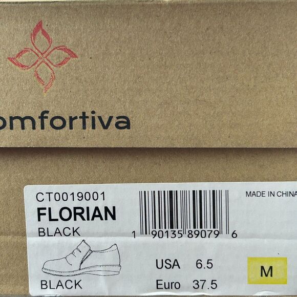 Comfortiva Florian Slip On Leather Clog Round Toe Black CT0019001 Women 6.5M NWB - Picture 11 of 11